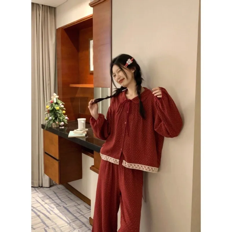 Maultiay Pajama Set Women's Red-2