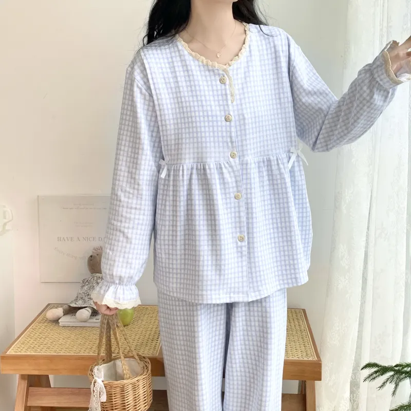 Maultiay Pajama Set Women's Blue-3