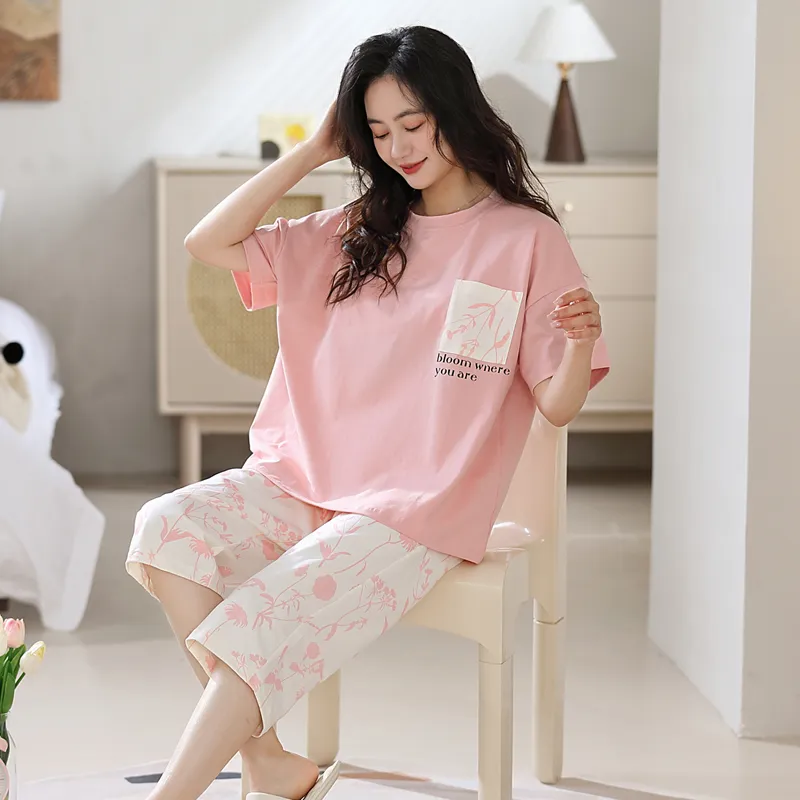 Maultiay Pajama Set Women's Pink-2