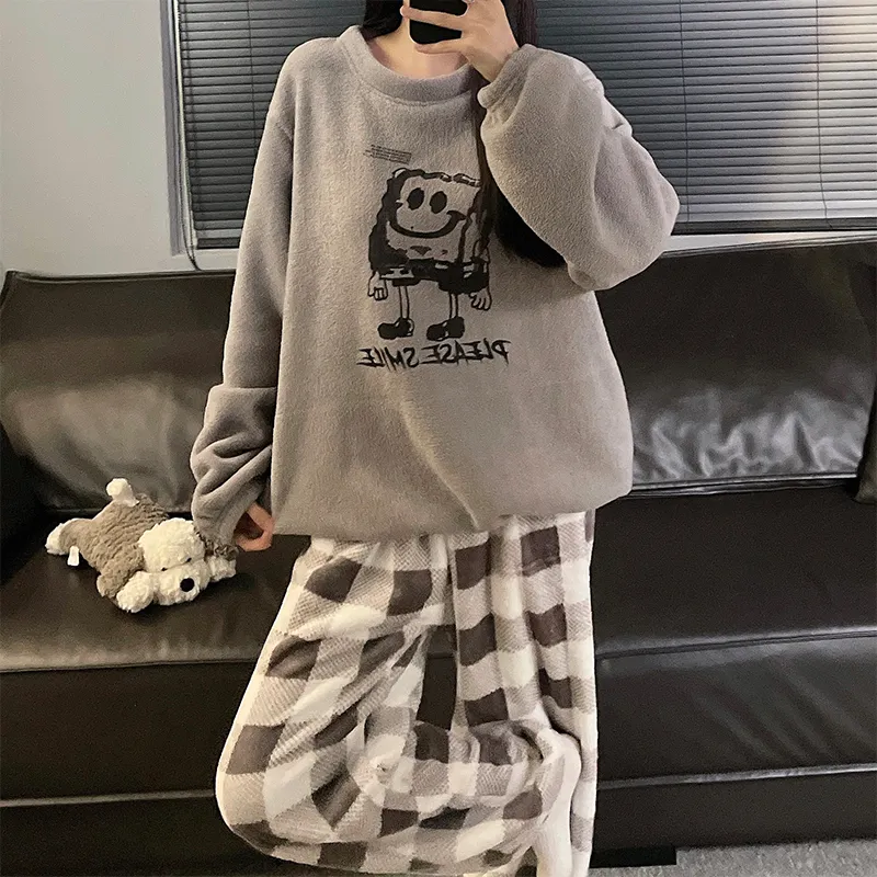 Maultiay Pajama Set Women's Gray-2