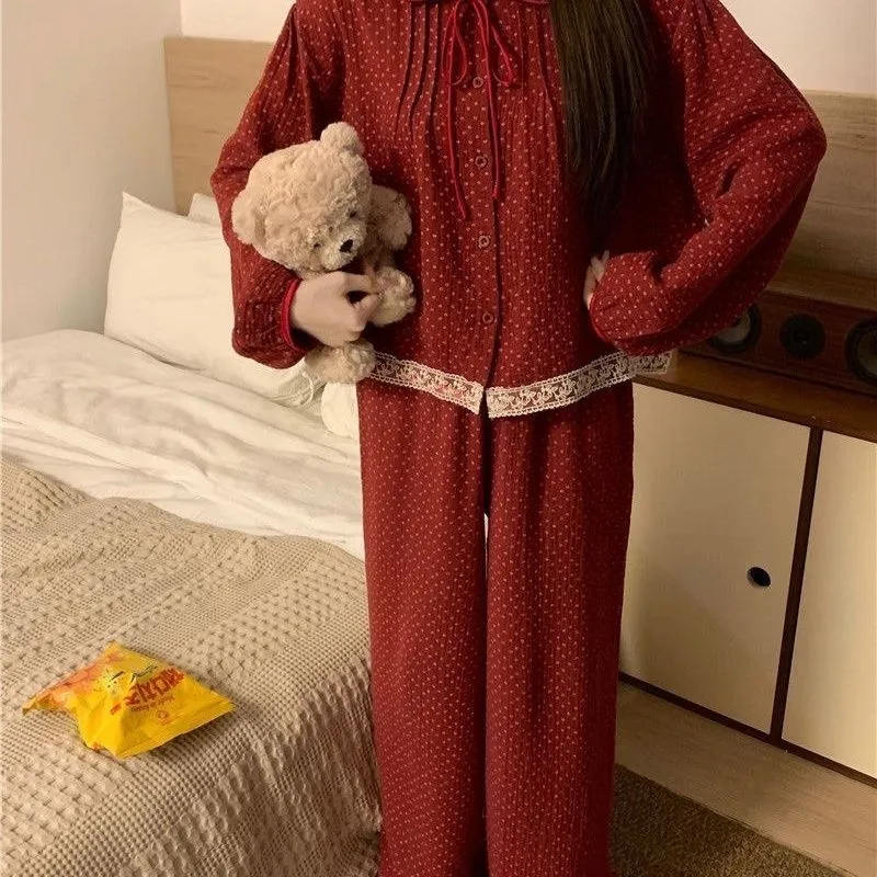 Maultiay Pajama Set Women's Red-5