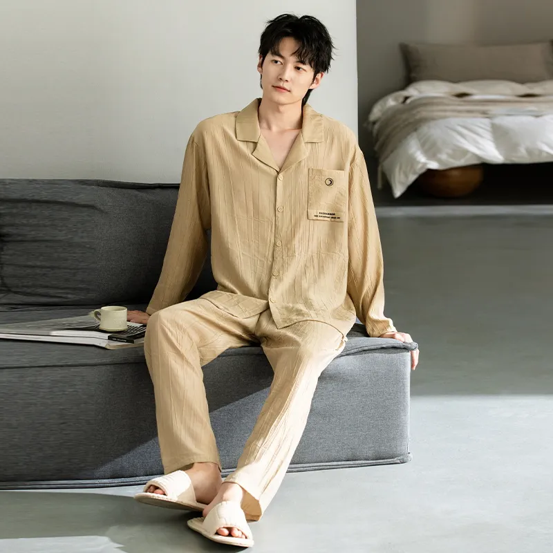 Maultiay Pajama Set Men's Khaki-4