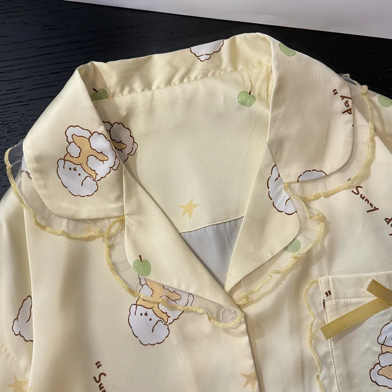 Maultiay Pajama Set Women's Yellow-3