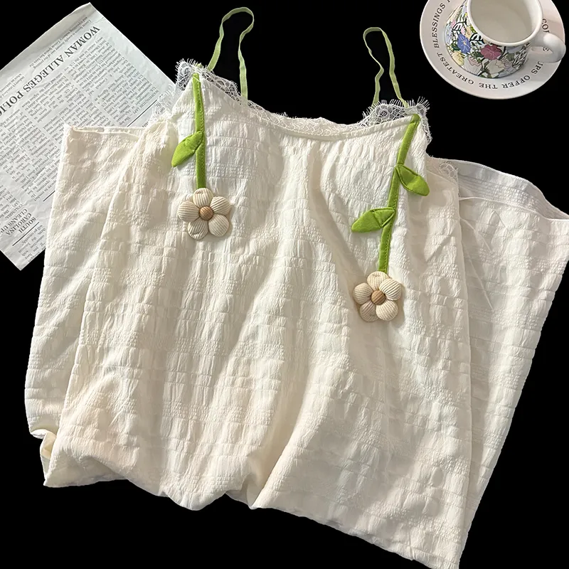 Maultiay Nightgown Summer Women's-4
