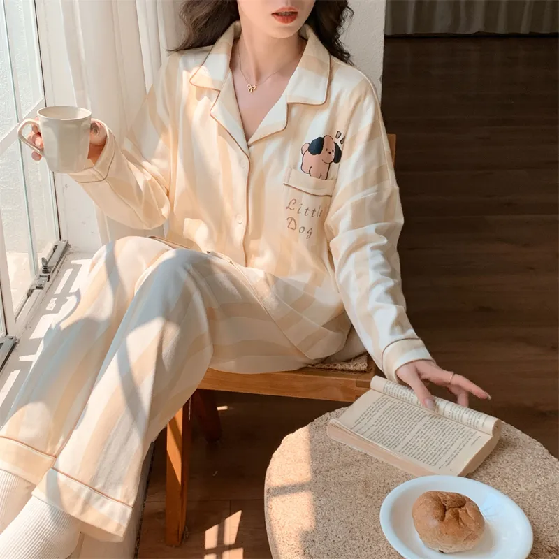 Maultiay Pajama Set Women's Apricot-4