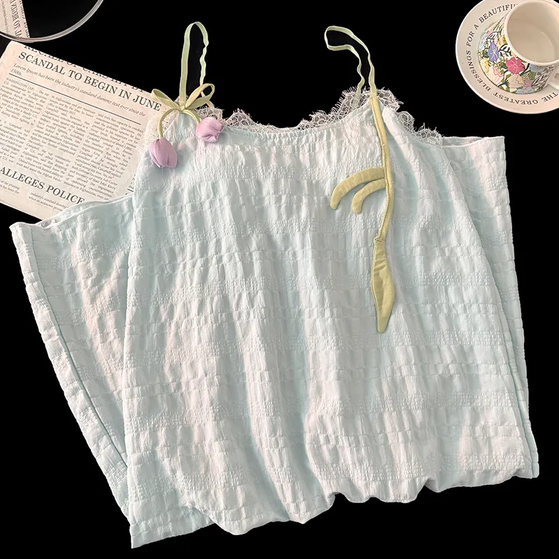 Maultiay Nightgown Summer Women's-4