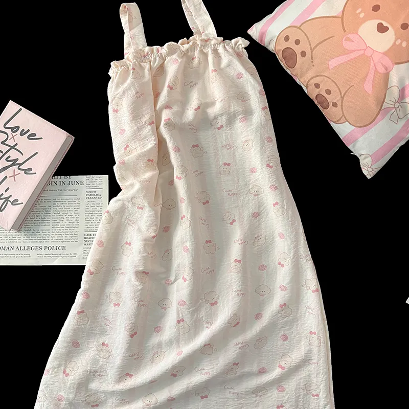 Maultiay Nightgown Summer Women's-5