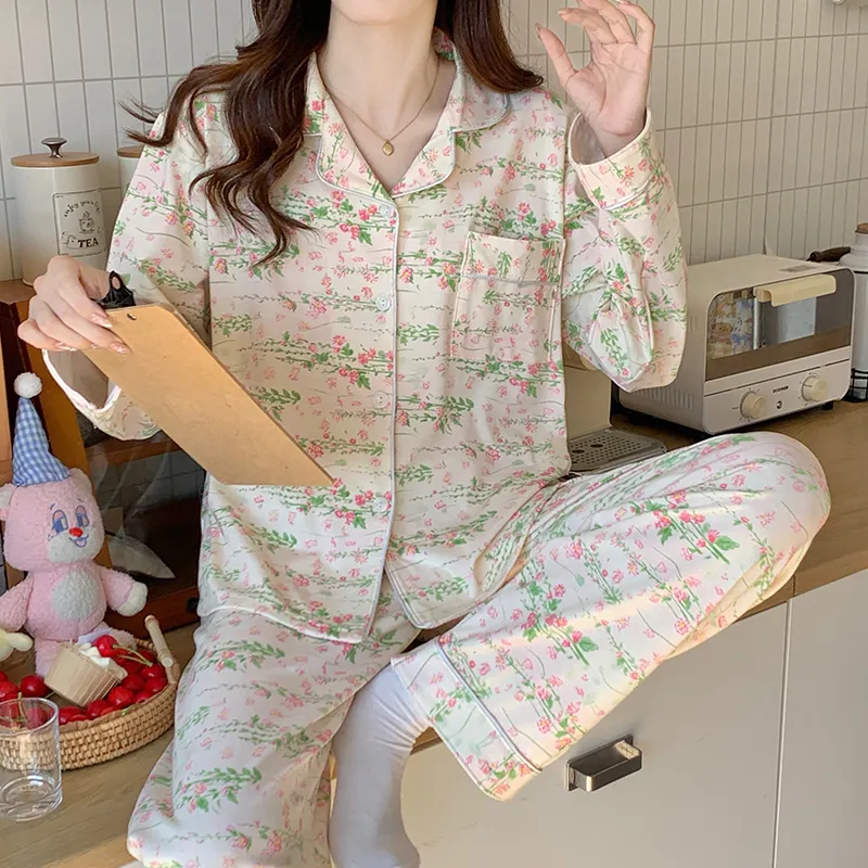 Maultiay Pajama Set Women's Apricot-3