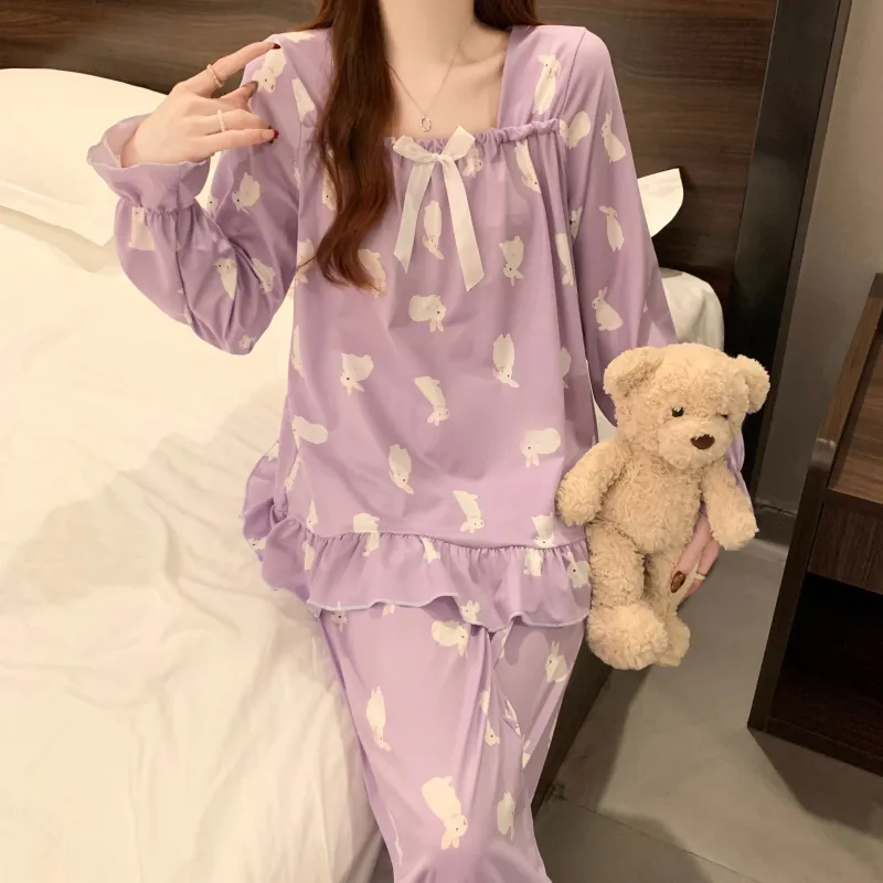 Maultiay Pajama Set Women's Purple-3