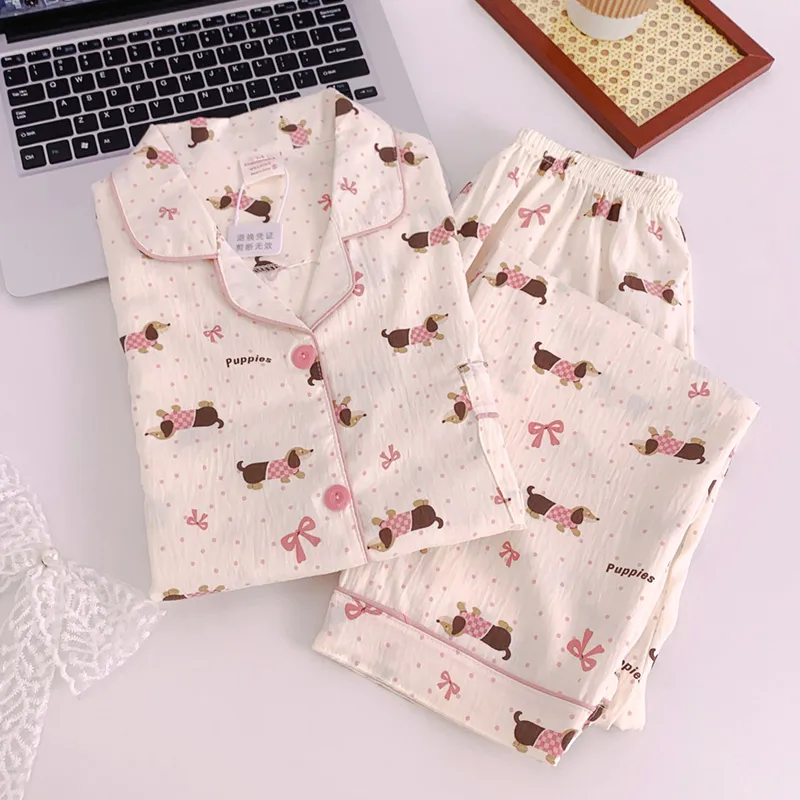 Maultiay Pajama Set Women's Apricot-1