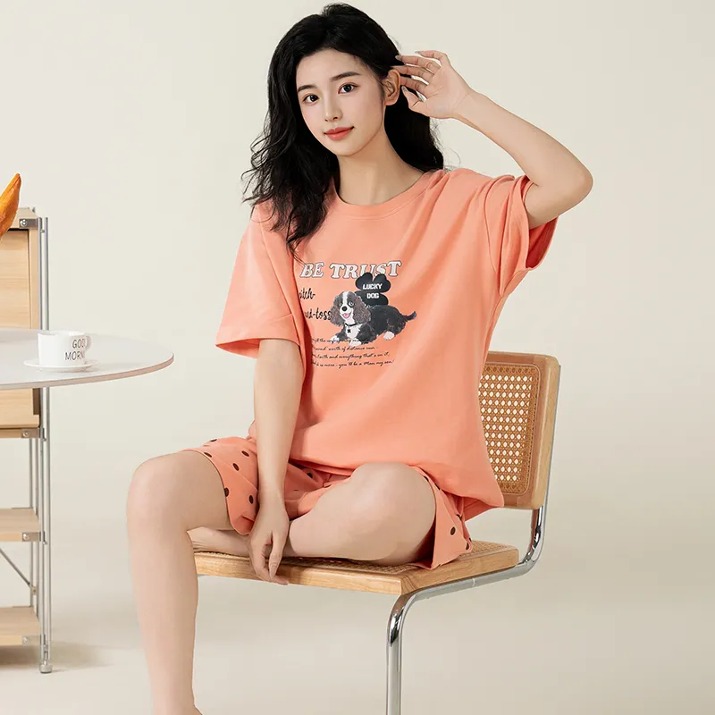 Maultiay Pajama Set Women's Orange Red-4