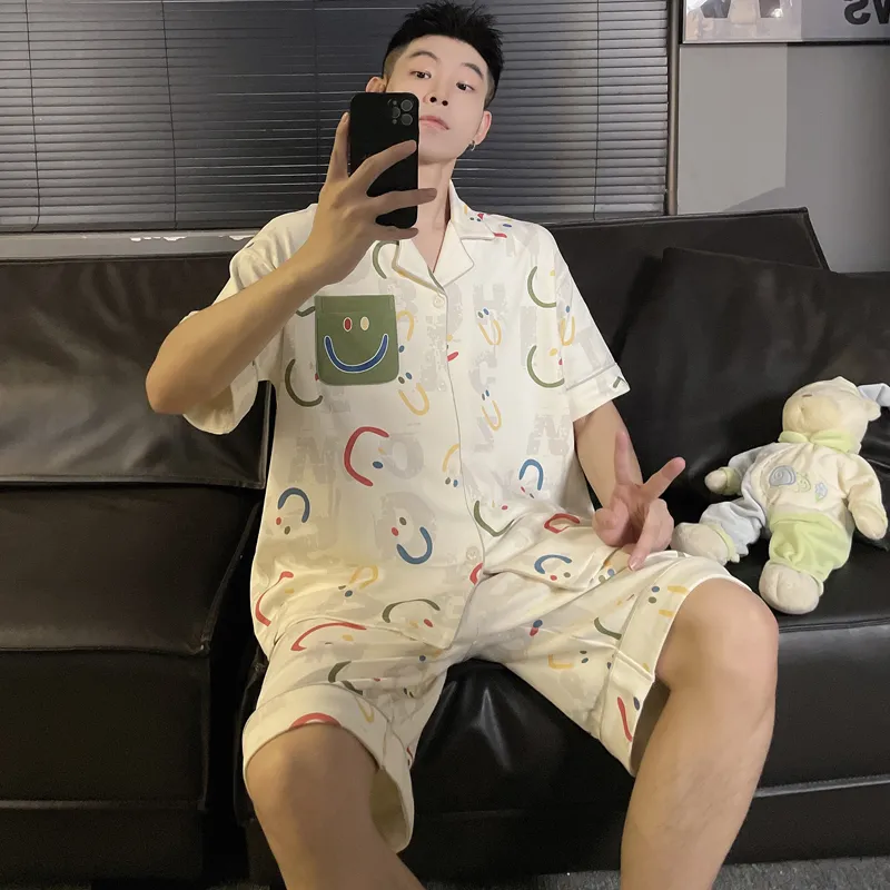 Maultiay Pajama Set Men's Apricot-4