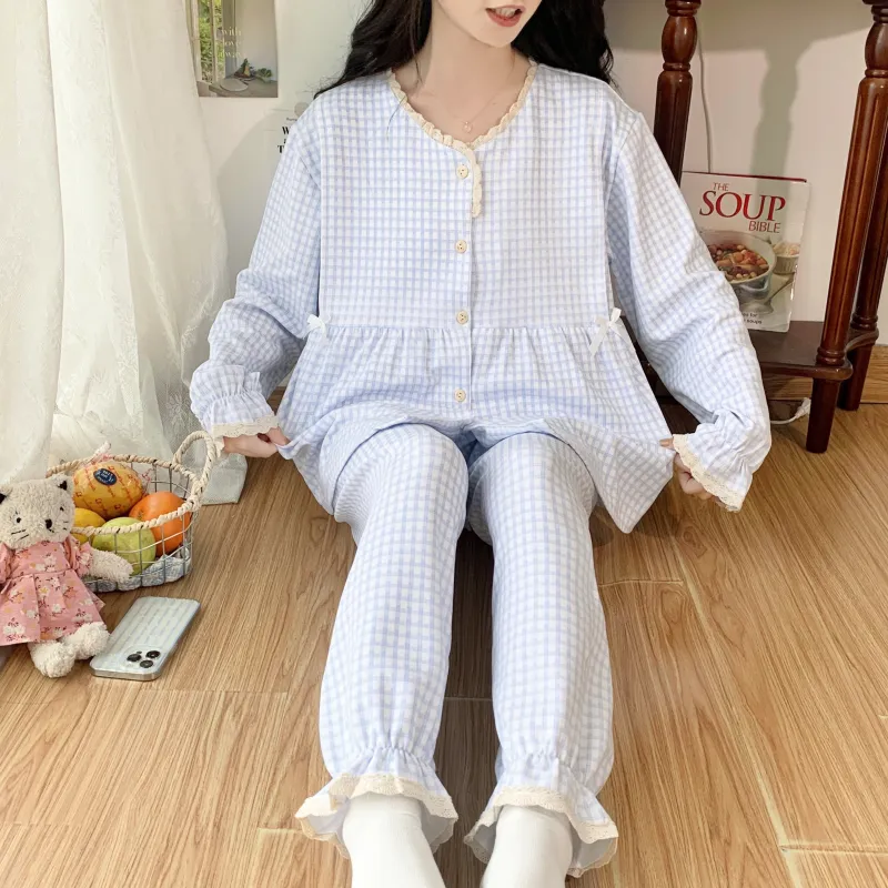 Maultiay Pajama Set Women's Blue-5