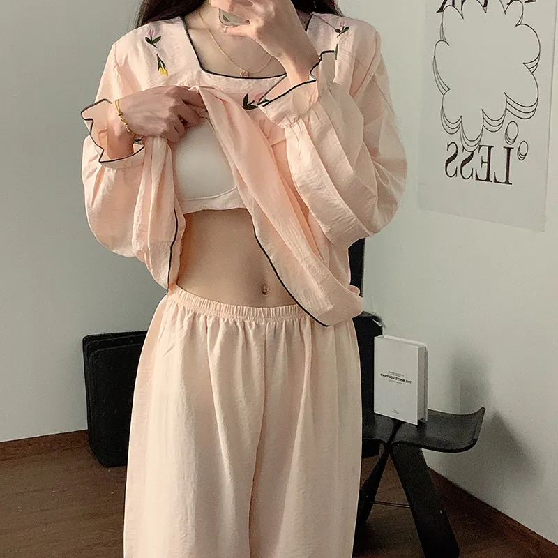 Maultiay Pajama Set Women's Pink-2