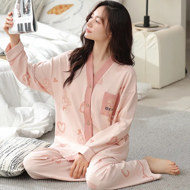 Maultiay Pajama Set Women's Pink-2