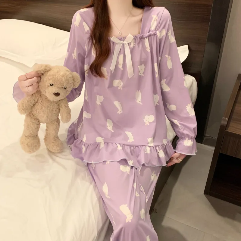 Maultiay Pajama Set Women's Purple-4
