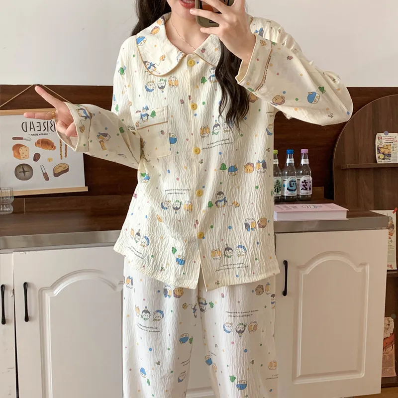 Maultiay Pajama Set Women's Apricot-2