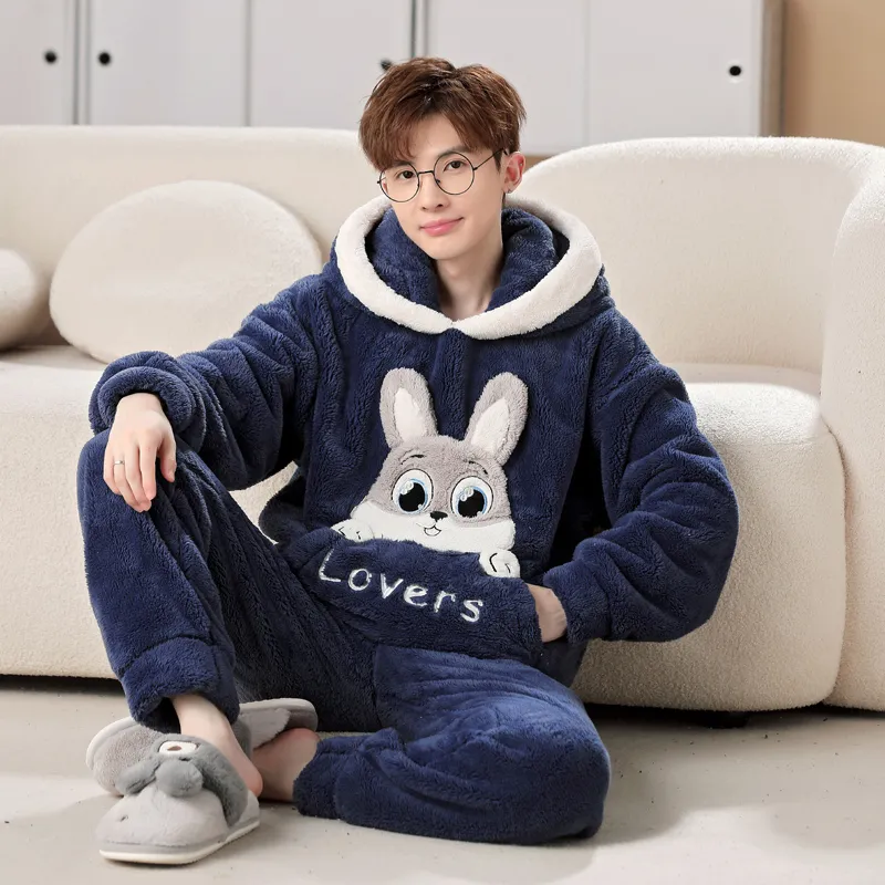 Maultiay Pajama Set Men's Dark Blue-2