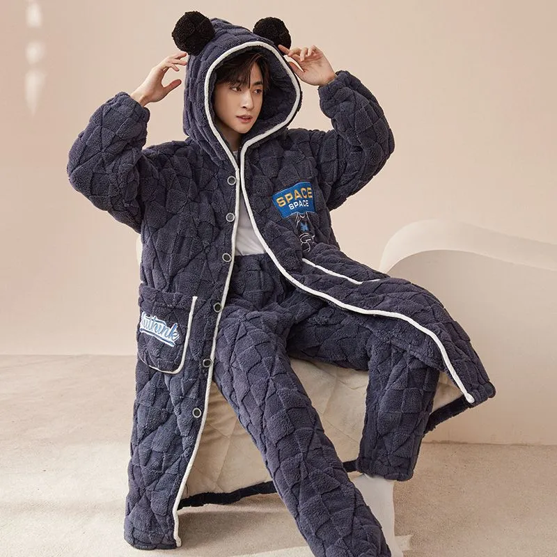 Maultiay Pajama Set Men's Dark Blue-4