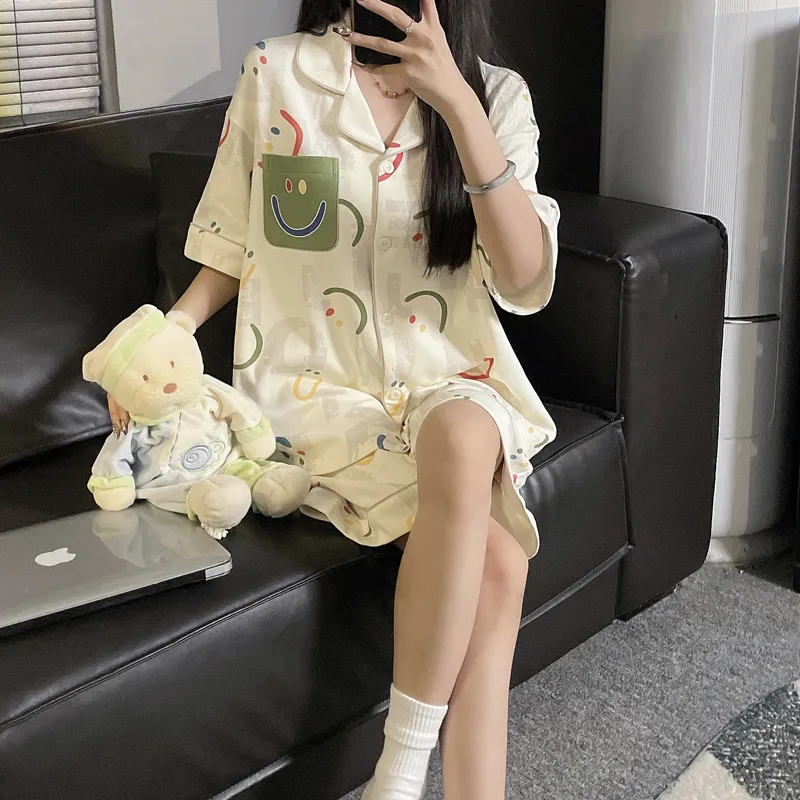 Maultiay Pajama Set Women's Apricot-4