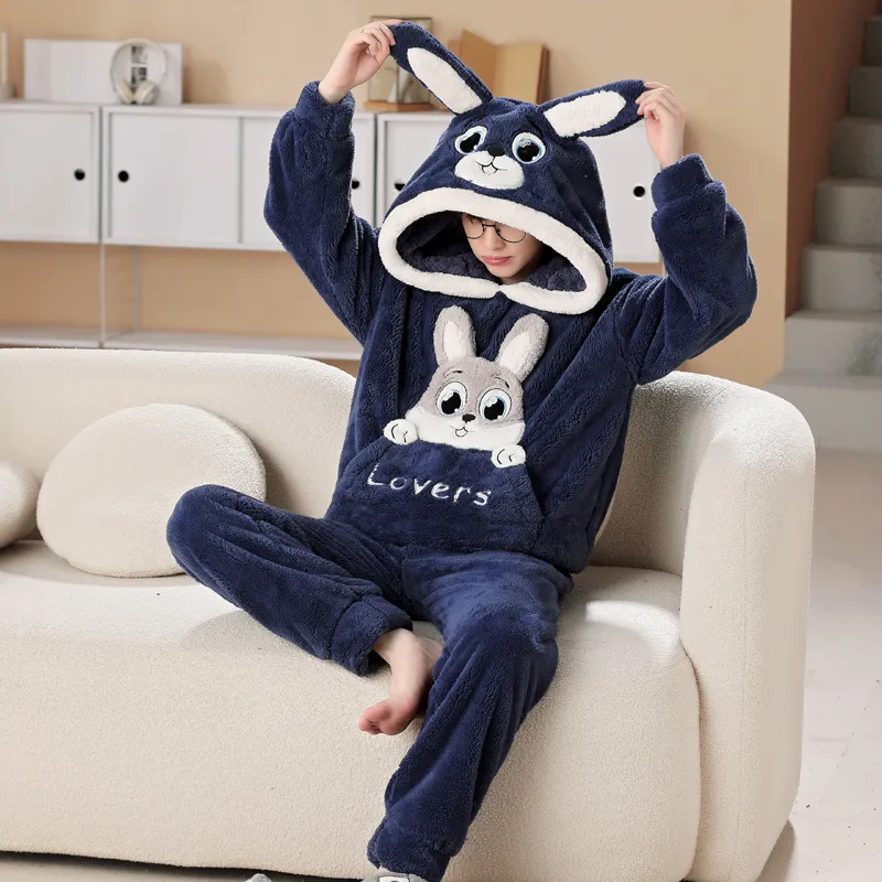 Maultiay Pajama Set Men's Dark Blue-3
