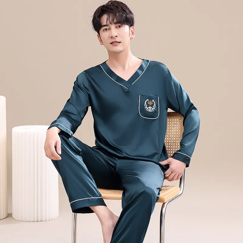 Maultiay Pajama Set Men's Peacock Green-6