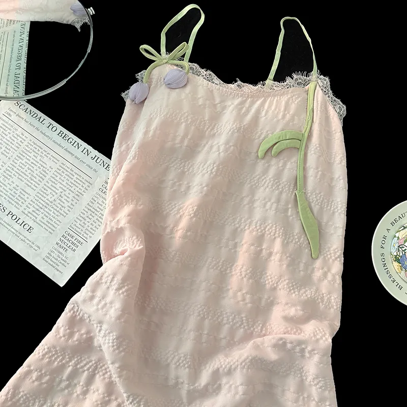 Maultiay Nightgown Summer Women's-2