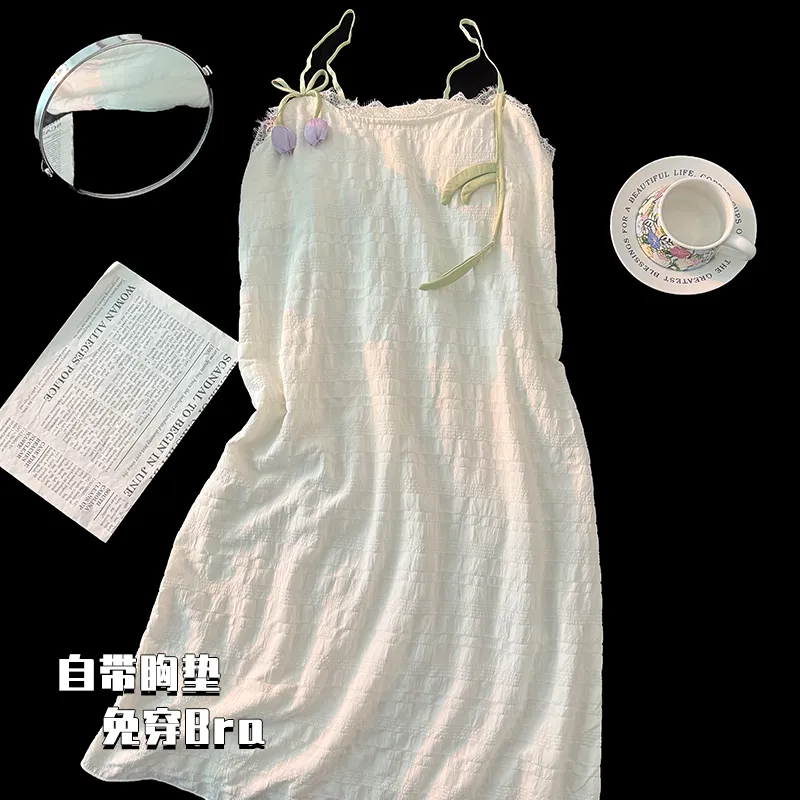 Maultiay Nightgown Summer Women's-5
