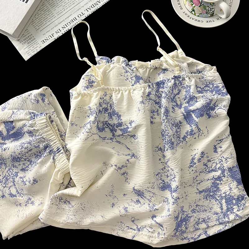 Maultiay Pajama Set Women's Blue-1