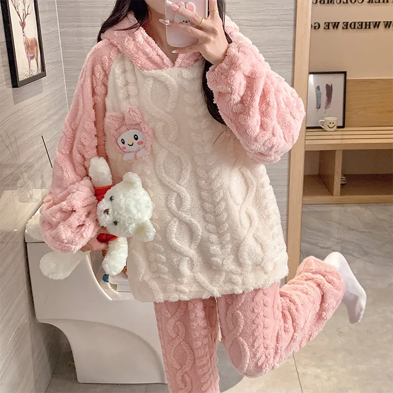 Maultiay Pajama Set Women's Pink-3