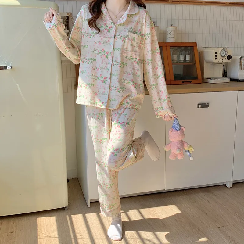 Maultiay Pajama Set Women's Apricot-2