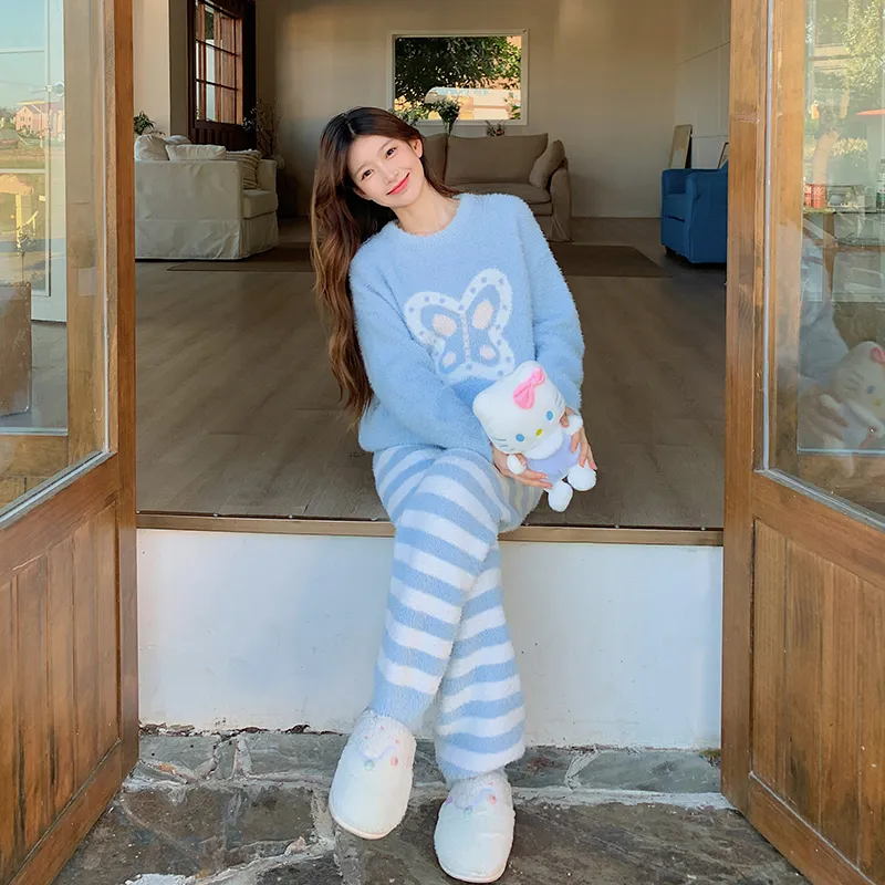 Maultiay Pajama Set Women's Blue-1