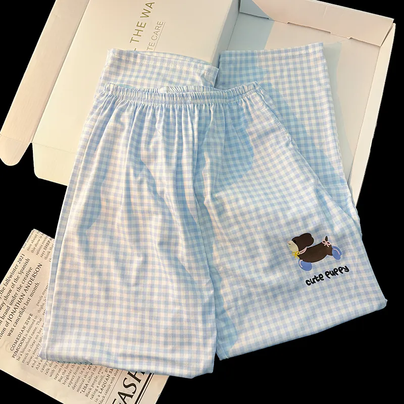 Maultiay Pajama Pants Women's Blue-5