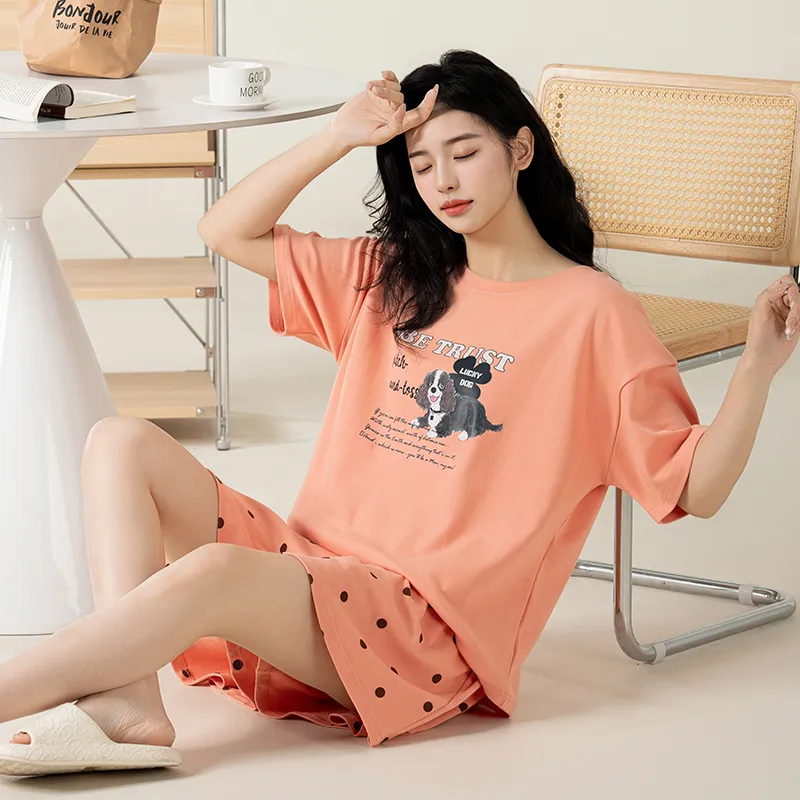 Maultiay Pajama Set Women's Orange Red-5