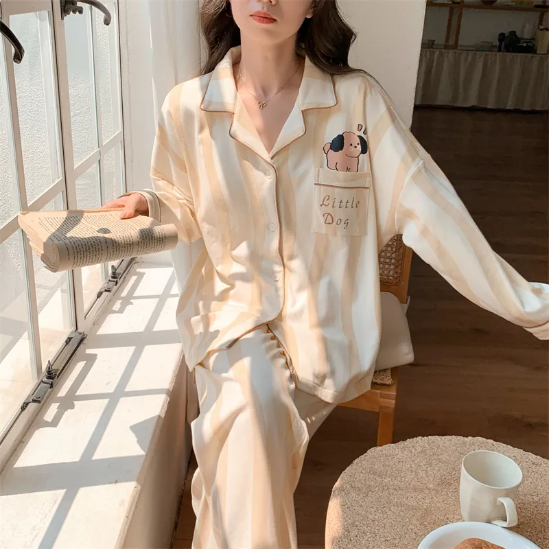 Maultiay Pajama Set Women's Apricot-3