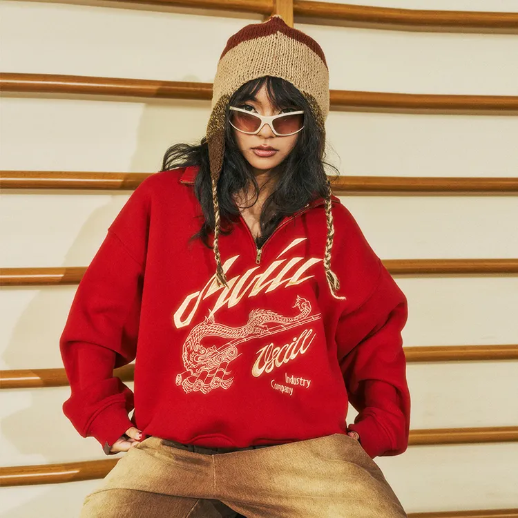 OSCill Sweatshirts Unisex Red-5