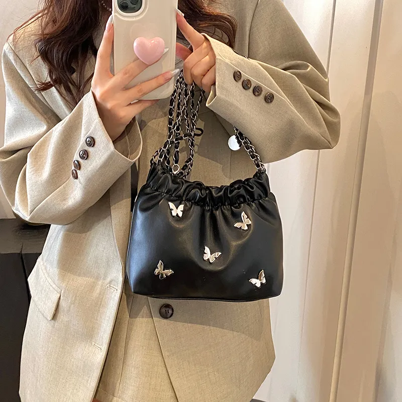 BRINCH PU Shoulder Bag Women's Silver/White/Black/Pink-15