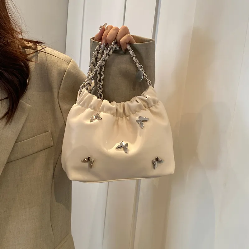 BRINCH PU Shoulder Bag Women's Silver/White/Black/Pink-11
