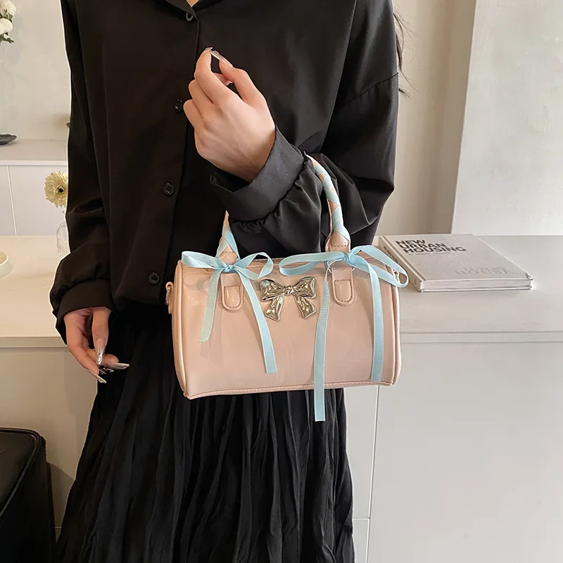 Bansusu PU Crossbody One Shoulder Handbags Women's Pink/Blue/White/Black-1