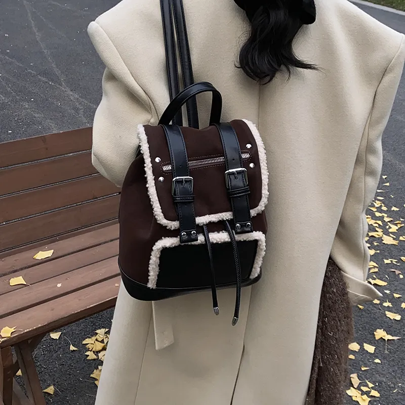 Bansusu PU & Matte Backpack Regular Women's Coffee/Brown-3