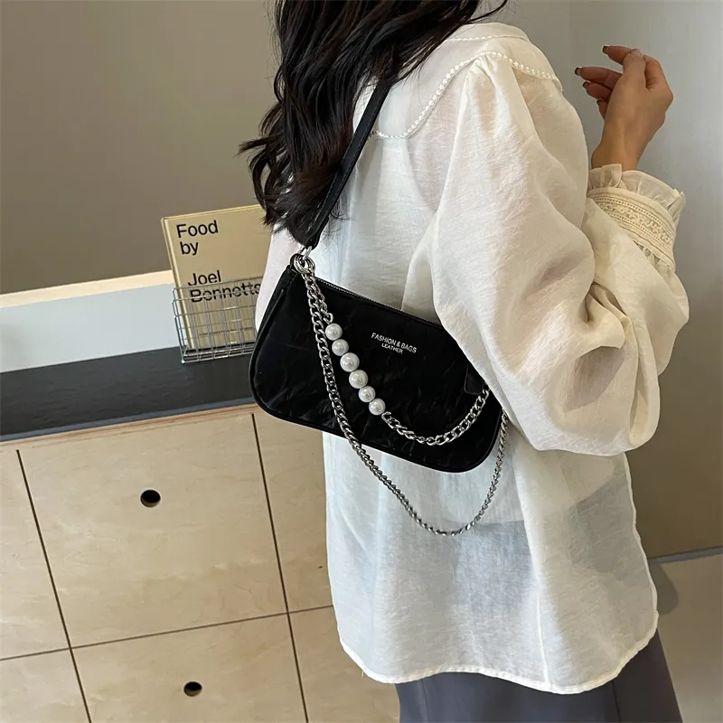 Bansusu PU Portable Crossbody Bag, Shoulder Bag Women's Pink/Silver/Ecru/Black-14