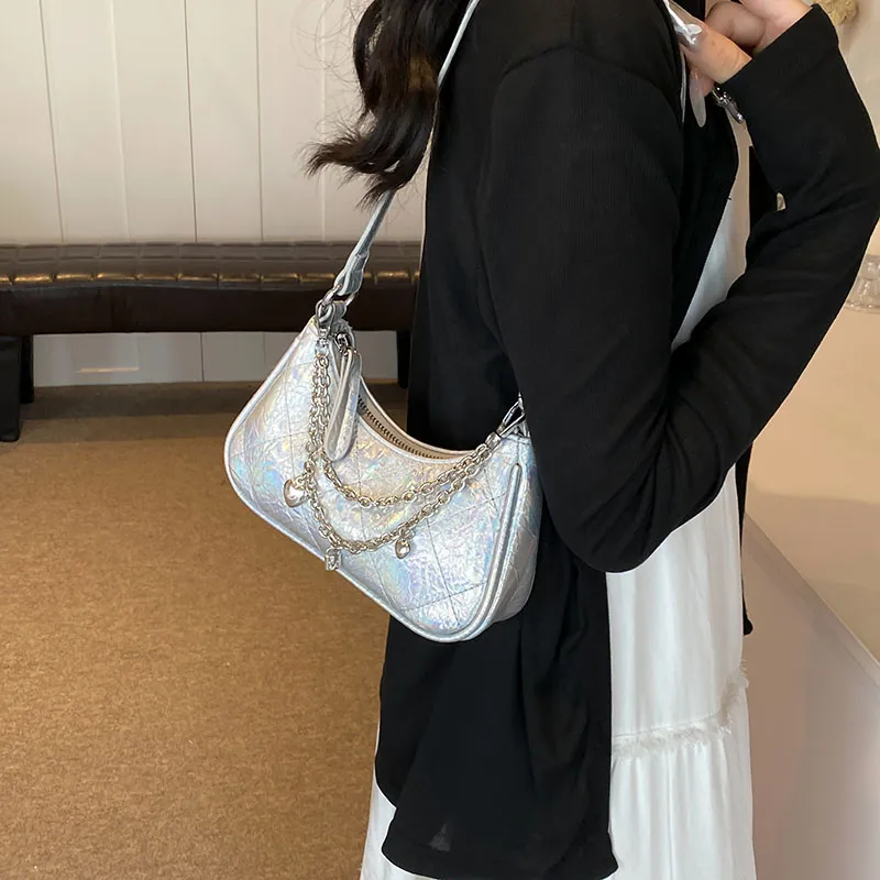 Bansusu PU Shoulder Bag Regular Women's Dazzling Color/Black/Gold/Silver-9