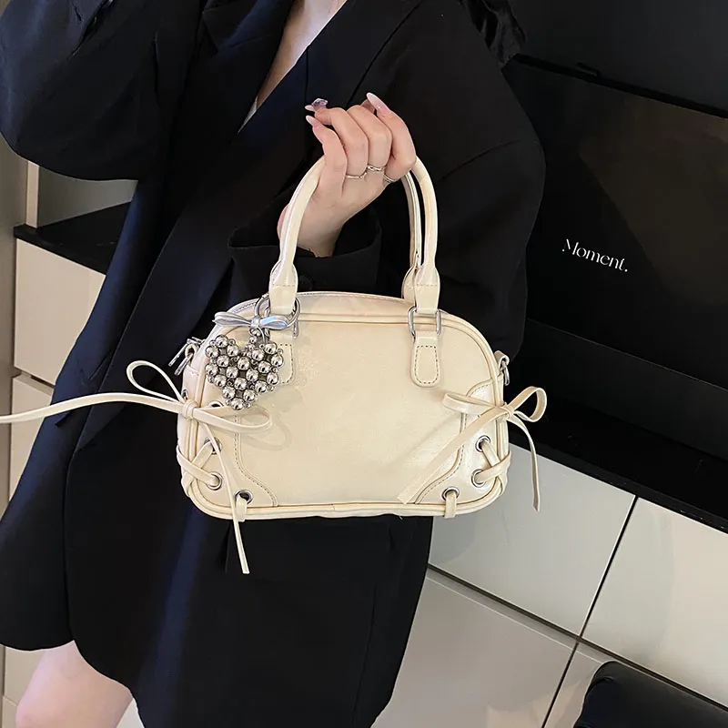 BRINCH PU Handbag Regular Women's Ecru/Gray/Pink/Black-1