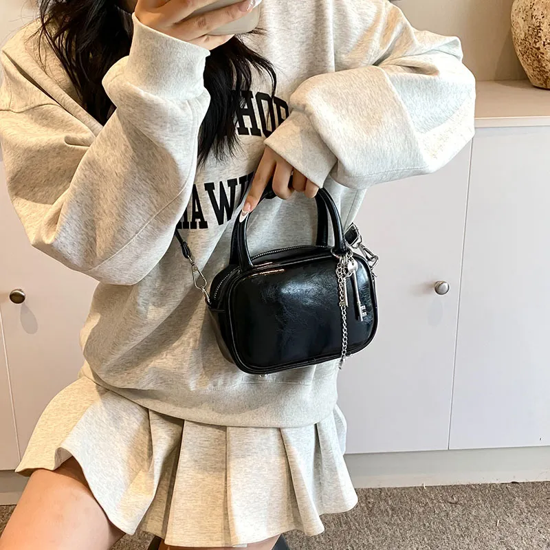 Bansusu PU Handbag, Shoulder Bag, Crossbody Bag Regular Women's Pearl White/Silver/Black/Red-13