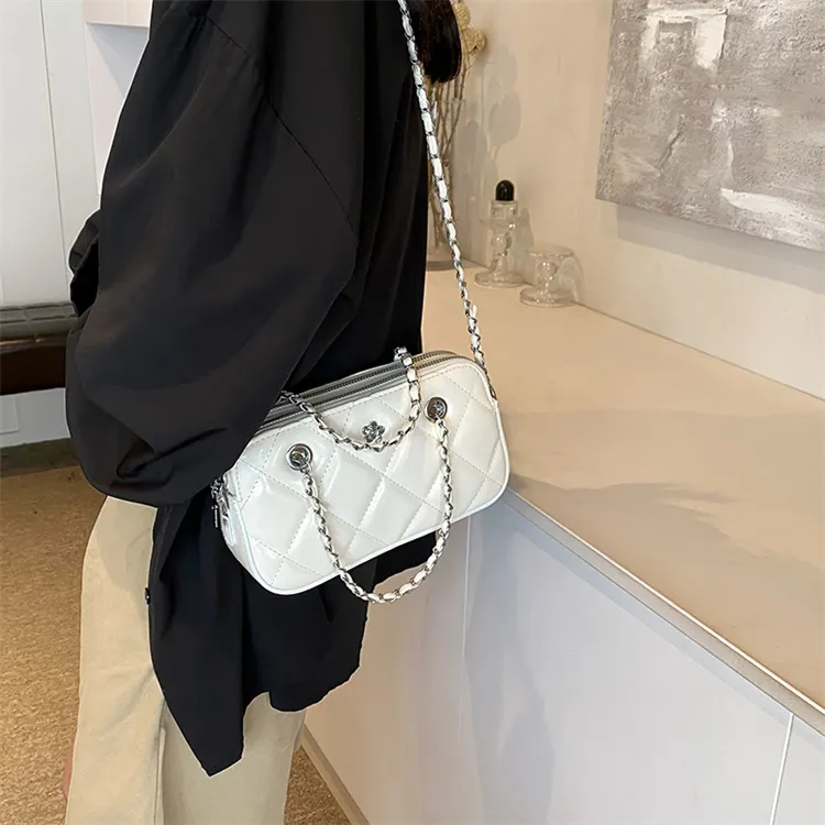 BRINCH PU Portable Crossbody Bag, Shoulder Bag Women's Black/Silver/Red/White-10