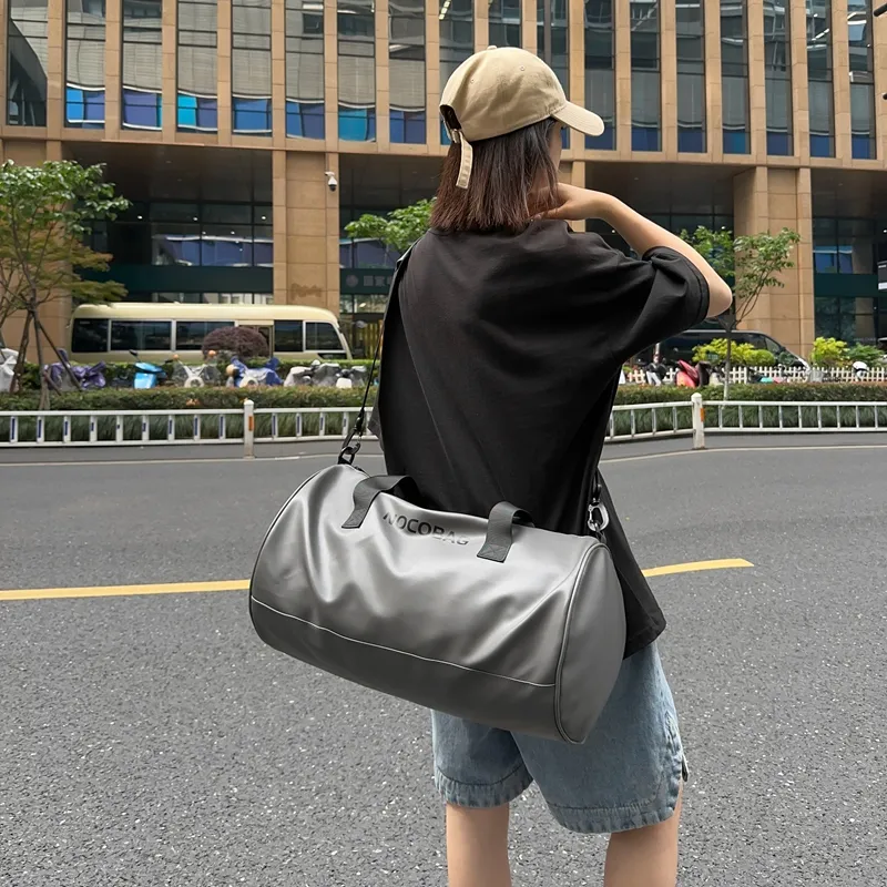 BRINCH Pu Travel Bag Regular Men's Gray/Black-2