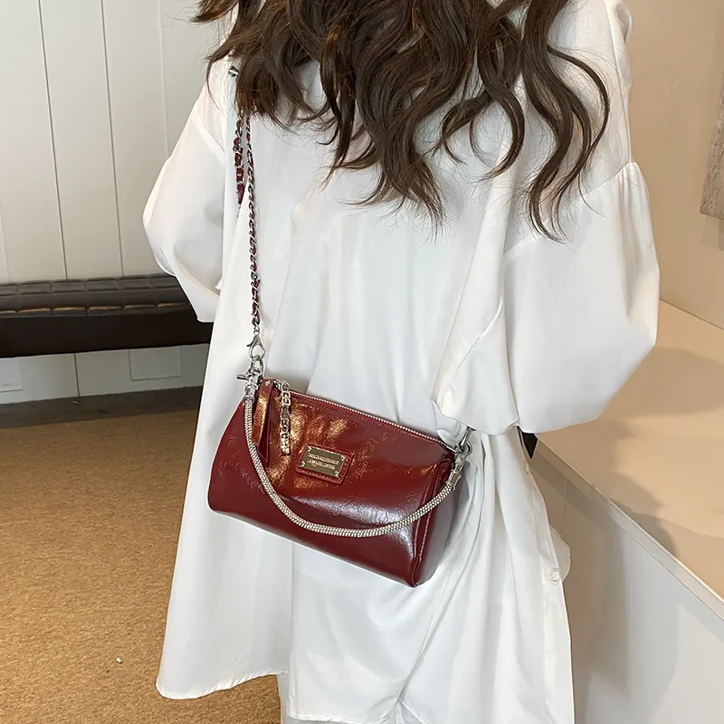 Bansusu PU Shoulder Bag Women's Silver/White/Black/Red-11