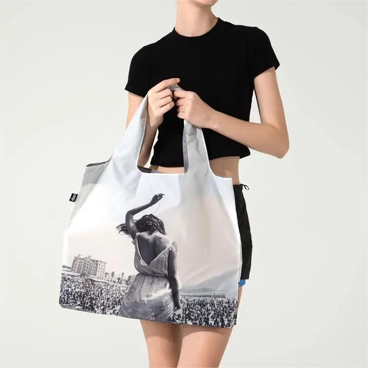 Loqi Recyclable Polyester Small Square Bag Shoulder Bag Regular Women's Venice Beach Rock Festival-1