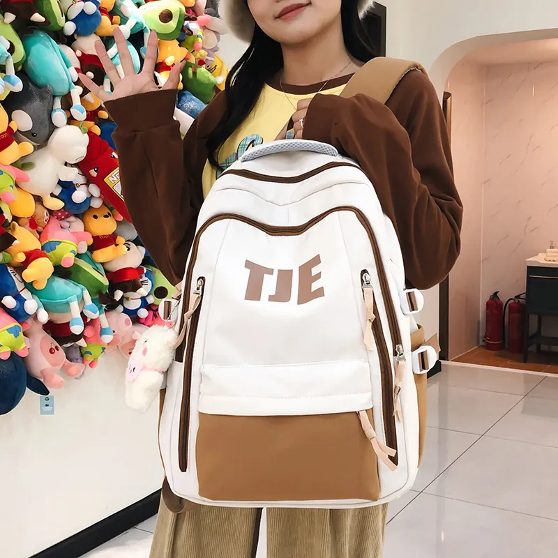 BRINCH Nylon Backpack Regular Unisex Multicolor-5