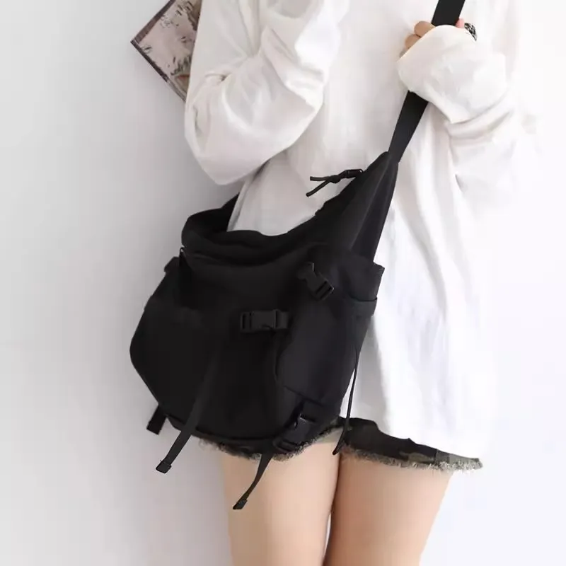 BRINCH Nylon Travel Bag Small Size Unisex Black/Jasper-3